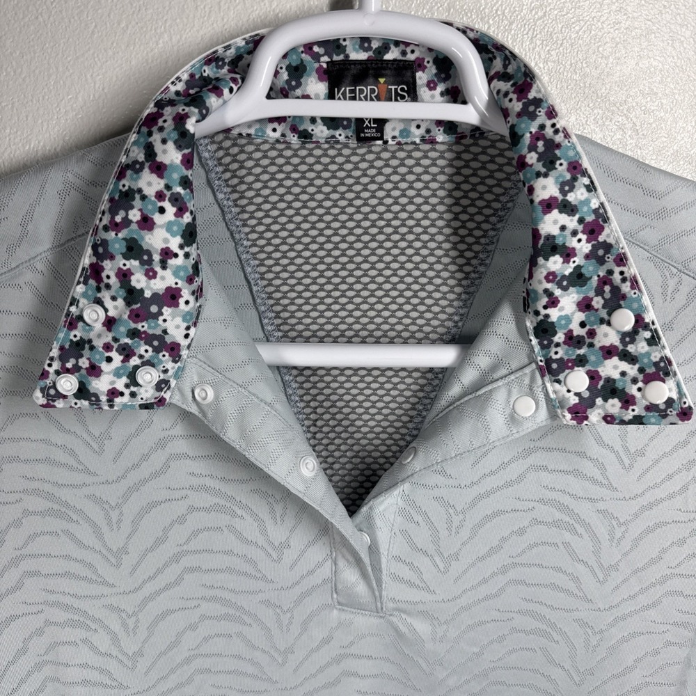 Kerrits NWT Women XL Seafoam Show Ready Equestrian Long Sleeve UPF Sun Shirt - Picture 4 of 14